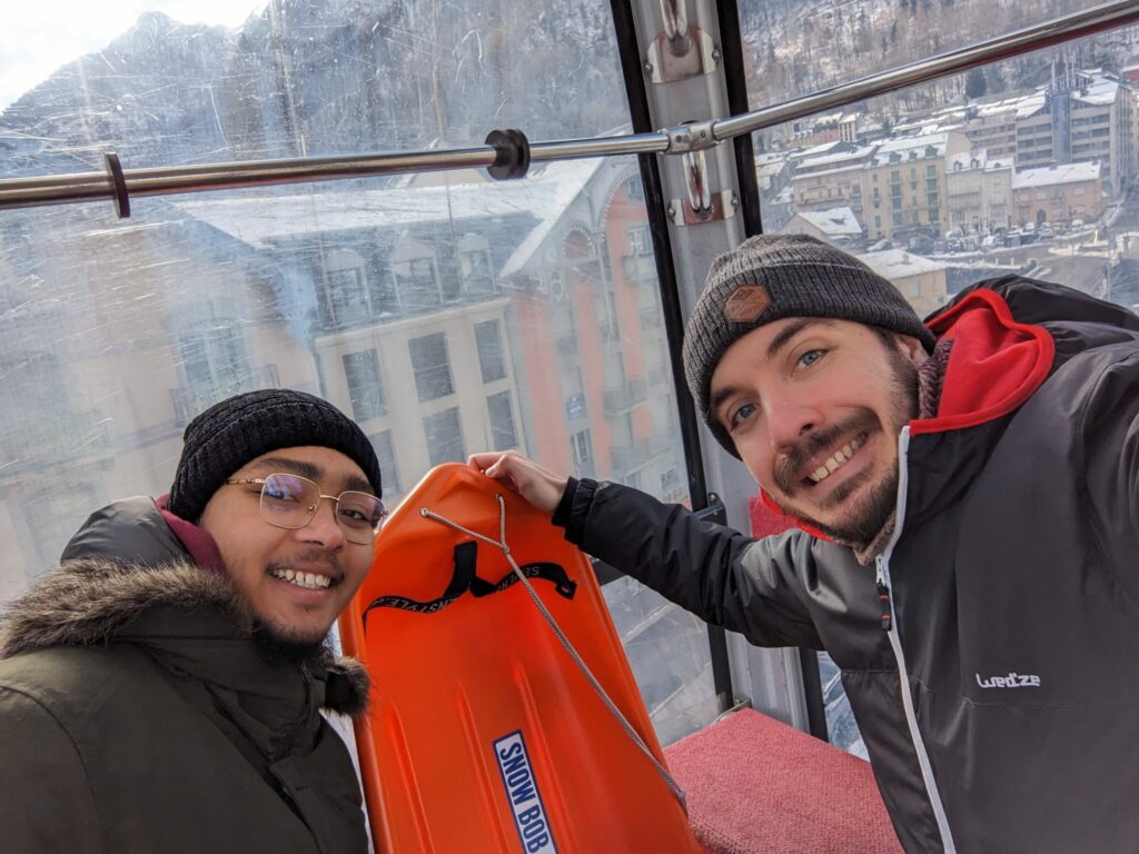 Maxime et William dans télécabine