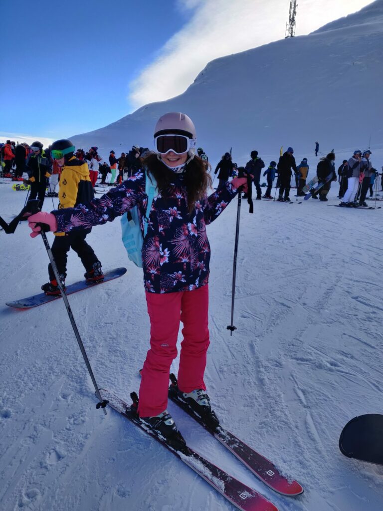 Marianne au départ des pistes
